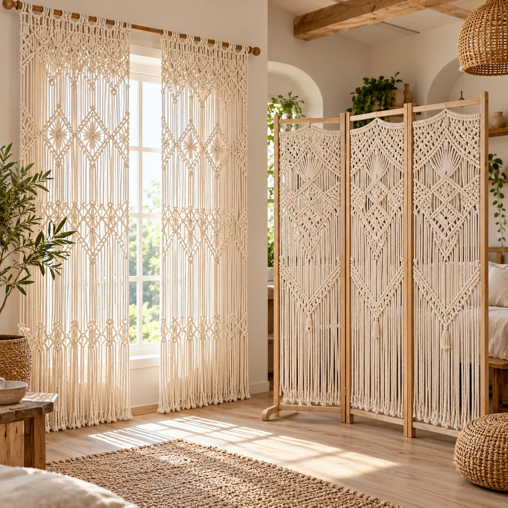 Square product preview of the Custom-Size Curtain and Room Divider digital pattern collection