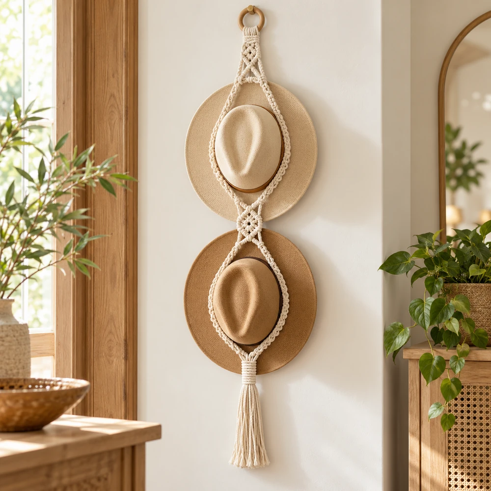 Square product preview of the Double Hat Hanger digital pattern collection