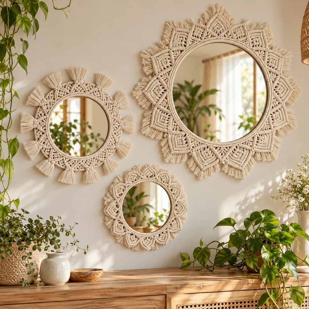 Square product preview of the Mandala Mirror Frame: Three Sizes digital pattern collection