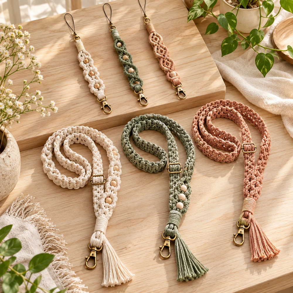 Square product preview of the Phone Strap and Lanyard Set digital pattern collection